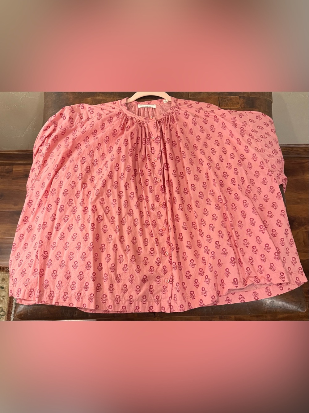Doen pink floral print Jane blouse